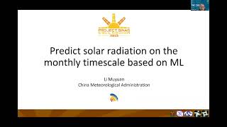 Solar radiation prediction on the monthly timescale using ML