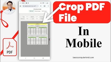 How to crop pdf file in mobile phone with free tool