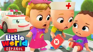 Las Ruedas de la Ambulancia | Little World Español | Canciones Infantiles para Aprender