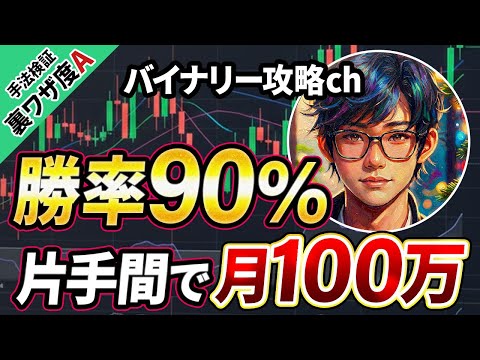 【バイナリー手法検証】ガチで稼げるとYouTubeで噂の勝率90％手法を徹底解剖！2026年勝ちたい初心者トレーダーは絶対見て下さい【バイナリー攻略】