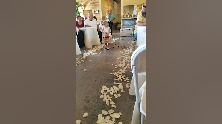 Nervous Flower Girl Throws Petals on Aisle While Wiping Her Tears - 1361361