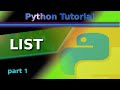 List in python, tutorial 1