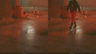 DLSS Ray Reconstruction 4.5 comparison. Preset D vs Preset F - cyberpunk puddles
