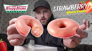 Krispy Kreme Strawberry Glazed & Strawberry Kreme Filled doughnuts taste test