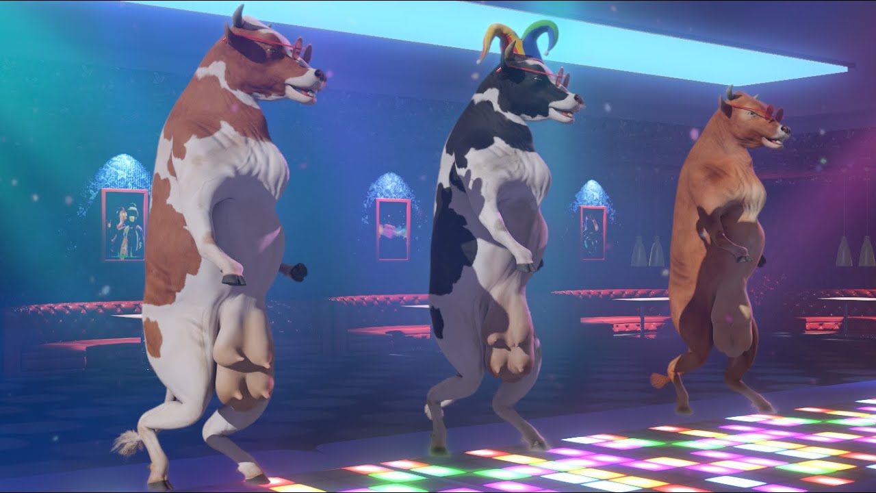FUNNY COW DANCE 2  Cow Song  Cow Videos 2024By Twiddlie