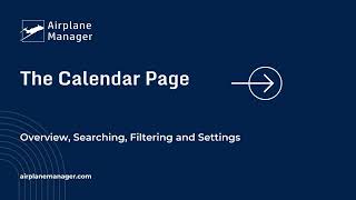 Airplane Manager 2026: The Calendar Page