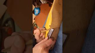 Scary Sharp Knife vs Sole Leather #handwelted #handcraftedshoes #bespoke