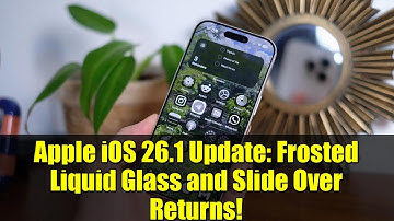 Apple iOS 26.1 Update: Frosted Liquid Glass and Slide Over Returns!