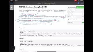 Full Leetcode Weekly contest 371 - Easy - Maximum Strong Pair XOR I News