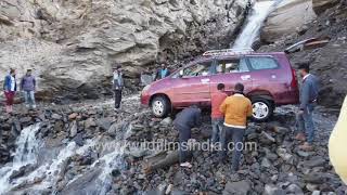 Pulling A Car Out Of A Raging Himalayan Torrent In The Dead Of Night, With Mobile Phones For Light
