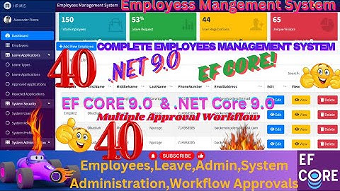 EP 40 Employees Management System With EFCore,MS SQL ASP.NET.CORE,Multiple User Approval Workflows🚀💥