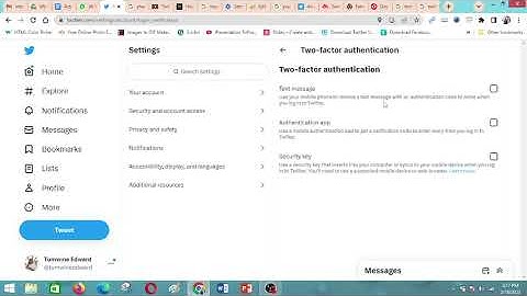 How to remove text message two factor authentication on twitter