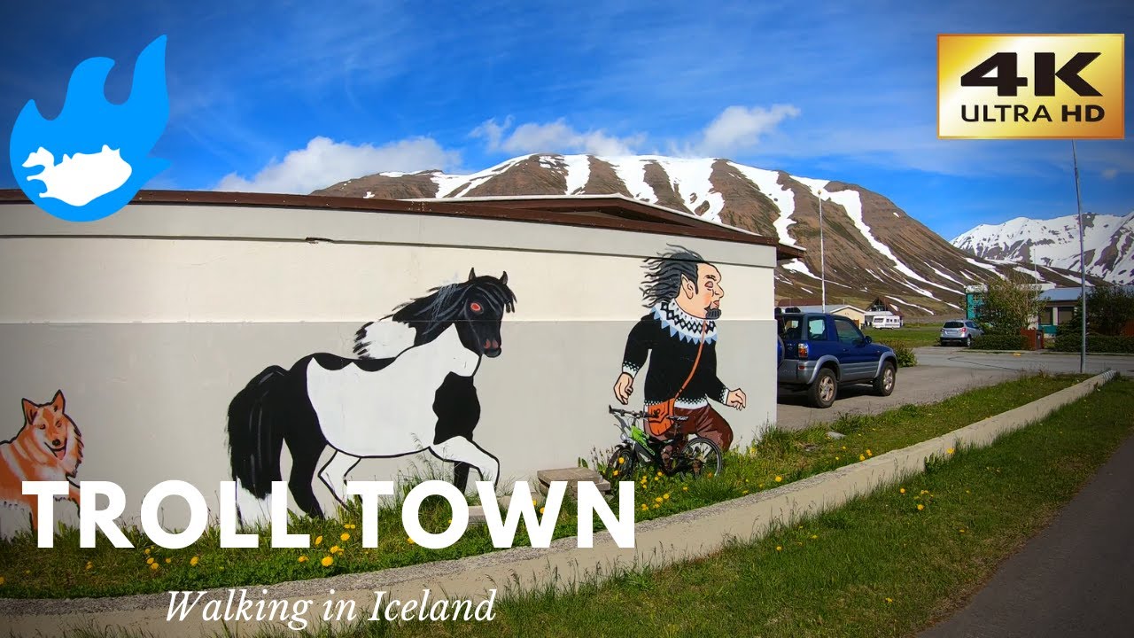 Iceland Walking Tour - Ólafsfjörður [4K]