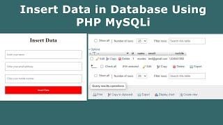 How to Insert Data in Database using PHP | Insert Data into MySQL using phpmyadmin | E-CODEC