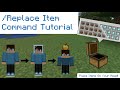  how to use minecraft replace item command detailed step by step tutorial 