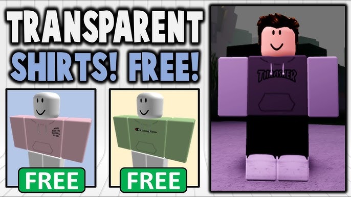 How To Create Transparent Shirts For Free Youtube - how to make your t shirt transparent in roblox