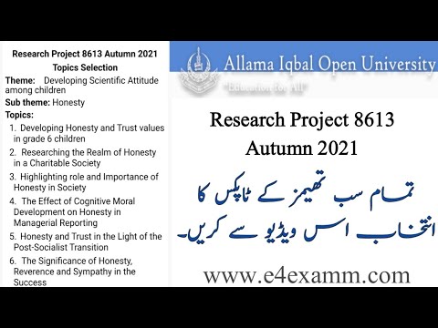 8613 research project solved autumn 2021