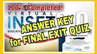 VINSET 2.0 Answer Key, FINAL EXIT QUIZ