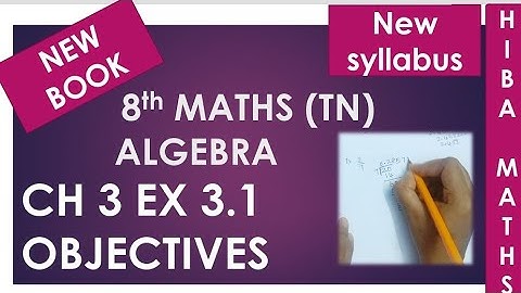 TN Samacheer 8th maths chapter 3 exercise 3.1 objective question New book.