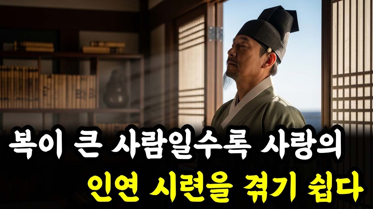 복이 큰 사람일수록 사랑의 인연 시련을 겪기 쉽다 | 인생 철학 | 고인의 가르침