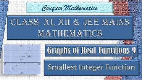 Graphs of Real Functions - 9 - Smallest Integer Function - Mathematics for Class XI, XII, and JEE