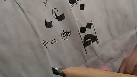 How to write faa qaaf (ق ف) in thuluth calligraphy | Muhammad Ibrahim Qazi |