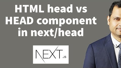 html head vs Head component from next/head in nextjs