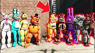 All TWISTED ANIMATRONICS vs All TOY ANIMATRONICS (GTA 5 FNAF Mods)