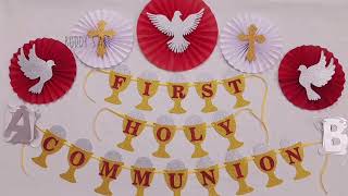 First Holy Communion Decor | DIY Holy Communion Decor at Home | Buddy's Art