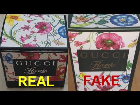 Real vs Fake Gucci Flora eau de toilette. How to spot counterfeit Gucci perfume