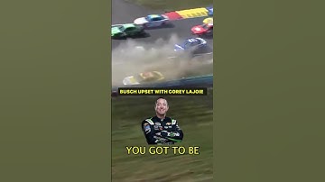 KYLE BUSCH MAD AT COREY LAJOIE 🤬  #nascar #nascardriver #automobile #racing #crash