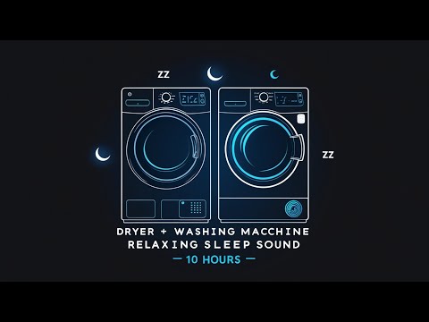 10 Hours Dryer + Washing Machine Relaxing Sleep Sound [BLACK SCREEN]