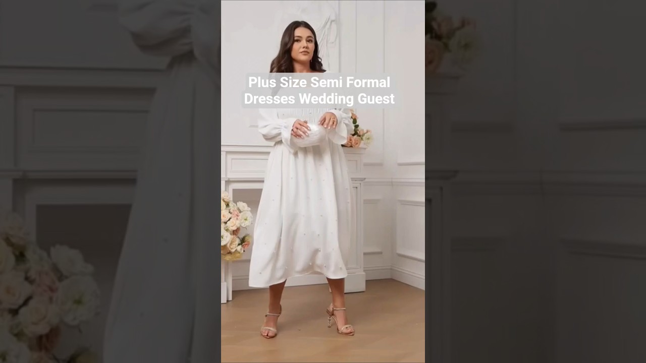 Plus Size Semi Formal Wedding Guest Dresses | monica fashion google  #shortsusa #fashion - YouTube