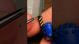 Hazard stripes tutorial! #miniatures #miniaturepainting #spacemarines #warhammer