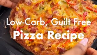 A low-carb, high-protein, guilt-free PIZZA Recipe 🍕- Perfect for weightloss!✨ #pizza