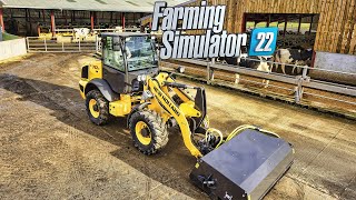 Taking care of animals at cow barn farm - Farm Work | Farming Simulator 22