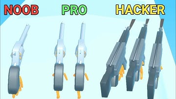 NOOB vs PRO vs HACKER - Gun Head Run - Part 3