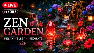 ❤️ Red Crystal Zen Garden 🌙 Relaxing Water Sounds for Deep Sleep, Meditation & Relaxation screenshot 4