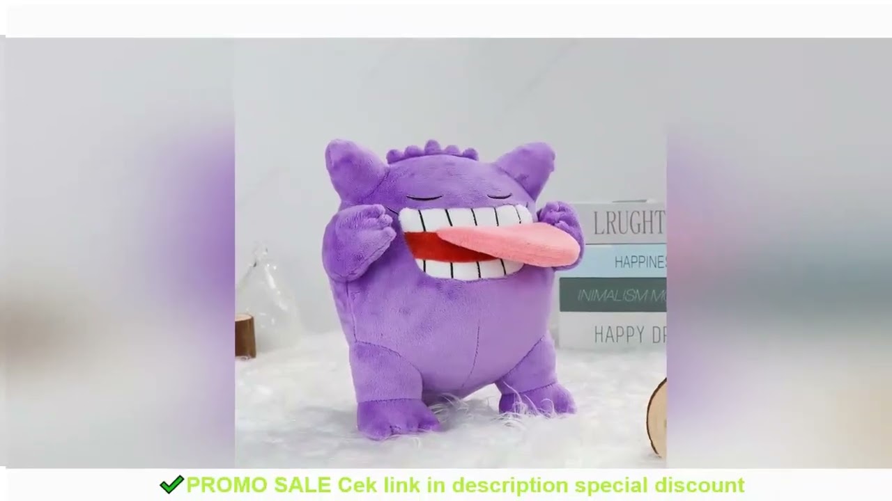 New Pokemon Sleeping Gengar Plush Toys Anime Pocket Monster Mega Gengar Peluche Dolls Birthday Gifts
