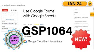 Use Google Forms with Google Sheets #GSP1064 || #Qwiklabs || #ShortTrick