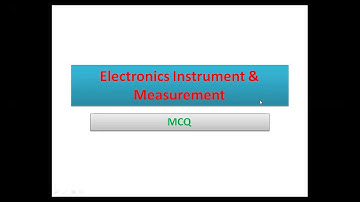 50 MCQ Electronics Instrument & Measurement