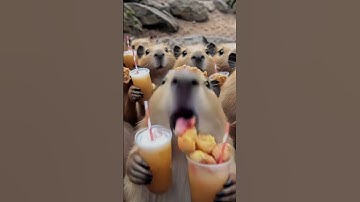 Capybaras in holiday, summer times  #cute #funnyshorts #capybarakingdom #summer  #capybara