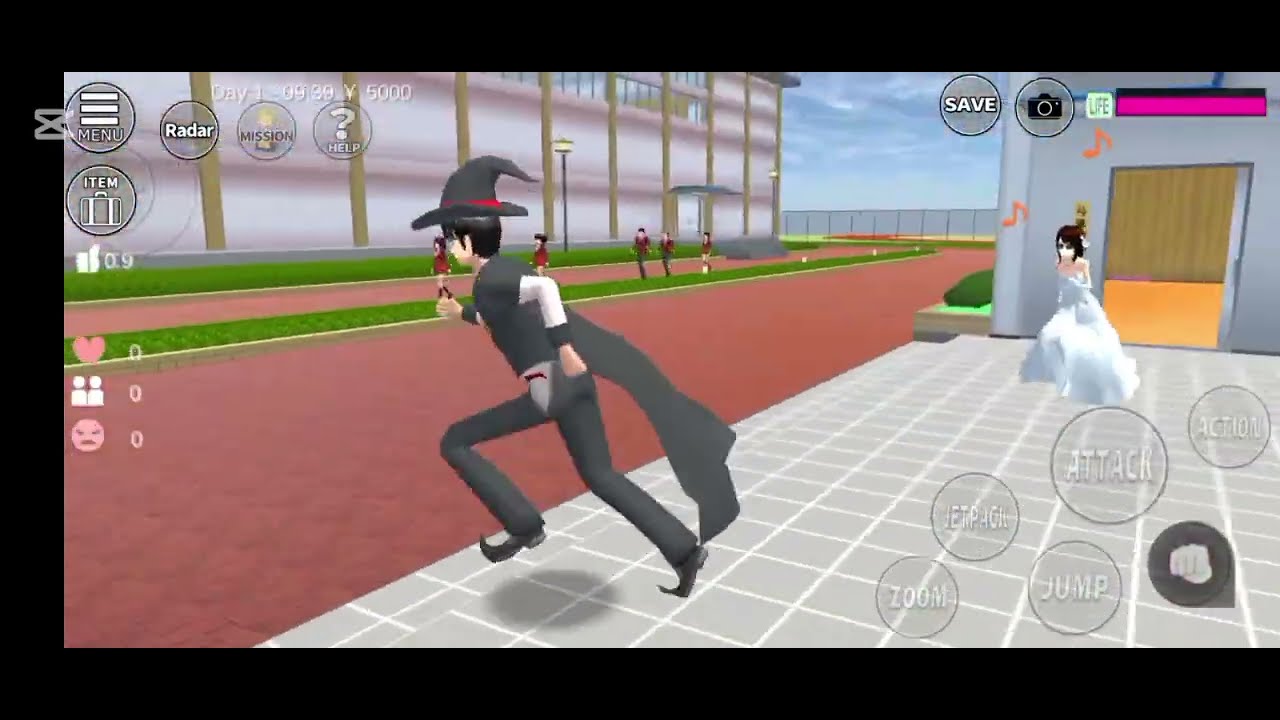 Sakura cartoon school simulator game gym time 😮