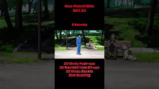 (Day 23) One-Punch Man Training Program #pushups #situps #squats #running #animeworkout