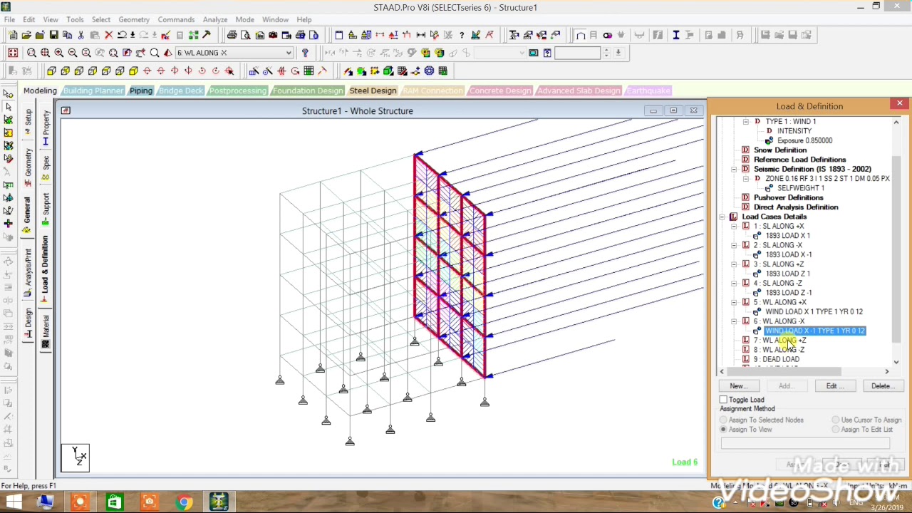 (G+3) Building Design In STAAD Pro V8i Software #Staadpro # ...