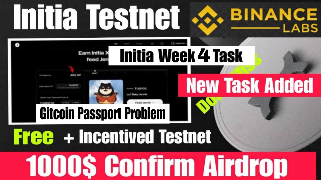 Initia Testnet Airdrop 4 Week | Binance Backed Airdrop | Initia Airdrop ...