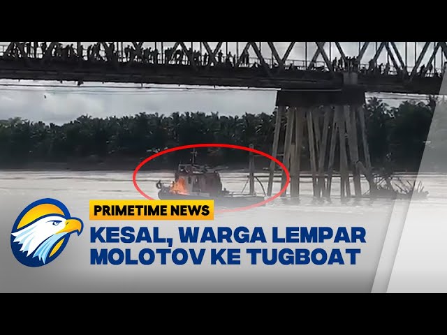 Langgar Perjanjian, Tugboat Dilempari MolOtov Oleh Warga Batanghari class=