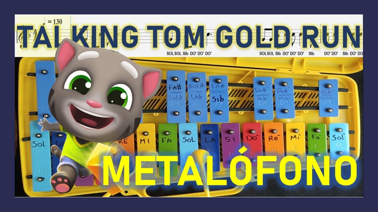 🎵 CÓMO TOCAR TALKING TOM GOLD RUN en Metalófono - TUTORIAL 🎼