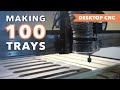 How I Made 100 Walnut Cheese Trays With My Desktop CNC Router // Andy Bird Builds