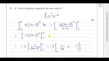 WMA13 IAL (Edexcel) P3 Oct 2021 Q5 Integration   Reversing The Chain Rule